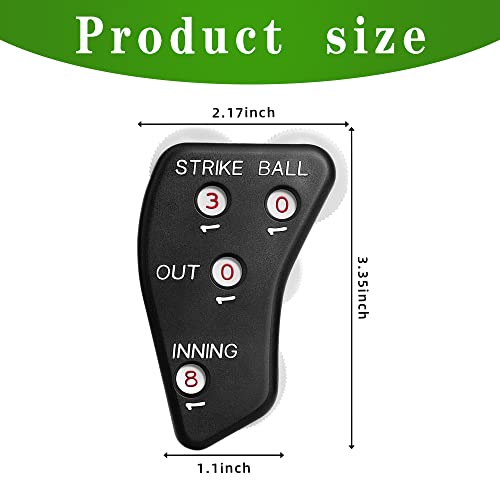 Watayo Black 2-Pack Baseball Umpire Clicker & Score Counter - Practice & Game