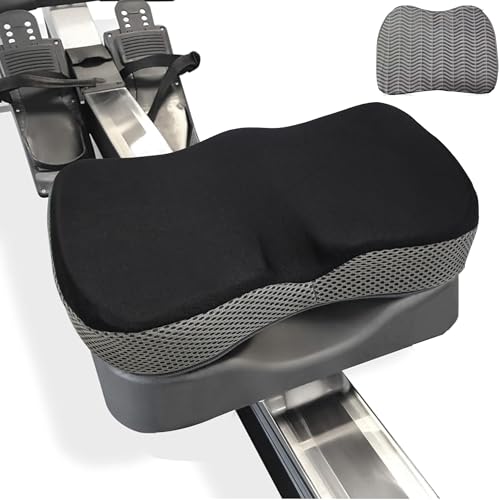 Rowing Machine Seat Cushion - Memory Foam with Non-Slip Base