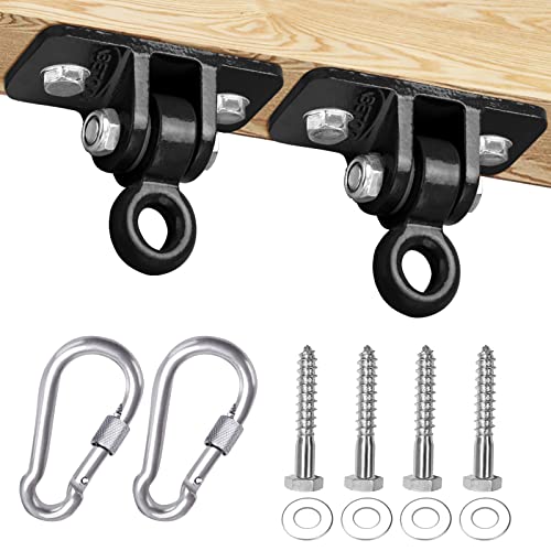 Heavy Duty Swing Hangers - 2400 lb Capacity, 2pcs Black
