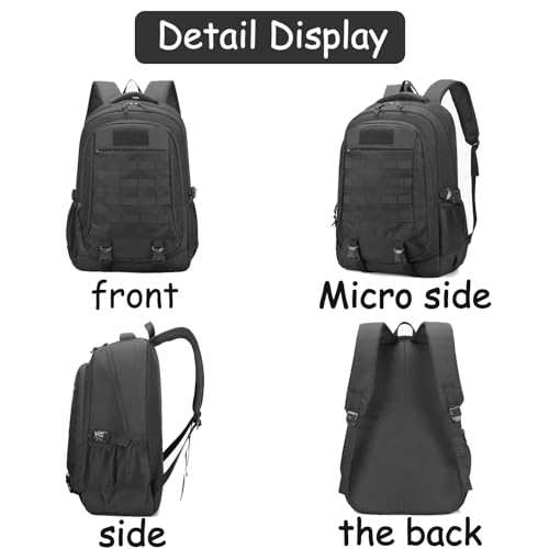 Lawaia Black 45L Military Tactical Backpack Waterproof Hiking & Survival Pack