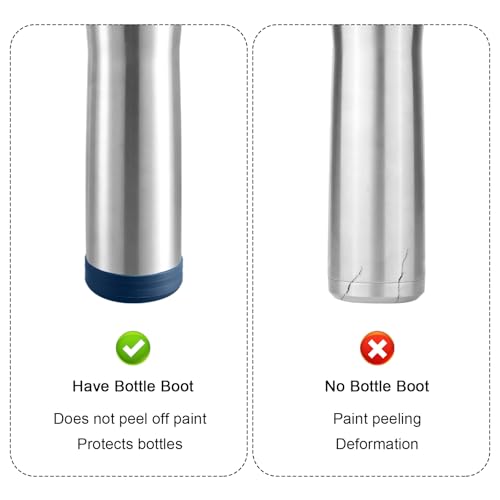 Silicone Water Bottle Boot - 2PCS for Contigo Ashland Chill 24oz - Dark Blue