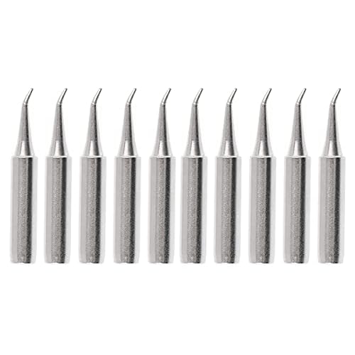 10 Pieces Soldering Iron Tips, 900M-T Solder Welding Replacement Tip Kit for Hakko, Radio Shack, TENMA, ATTEN, Quick, Aoyue, Yihua Soldering Station (900M-T-IS)