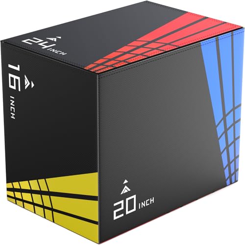 3-in-1 Foam Plyo Box for Home Gym - 440LB Capacity, Med(10LB) - 24x20x16in
