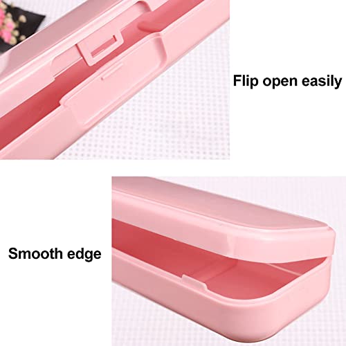 Portable Cutlery Case - Reusable Travel Utensil Storage, Blue & Pink, 20x5x2.8cm