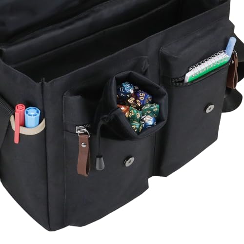Black ENHANCE Designer Edition D&D Messenger Bag for RPG Players