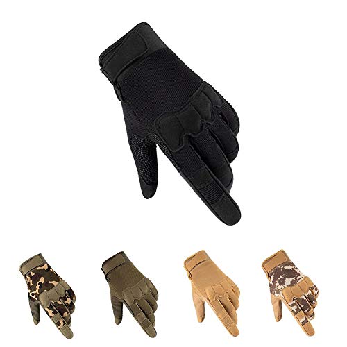 Full Finger Touch Screen Outdoor Gloves - Black, Medium