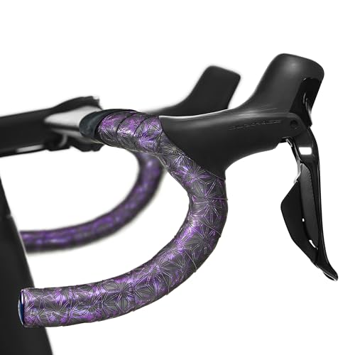 Supacaz Super Sticky Kush Bike Handlebar Tape Oil Slick Star Plugz