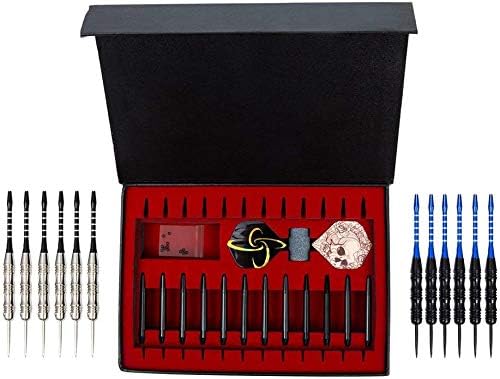 WINSDART Professional Metal Tip Darts Set - Nonslip Iron Barrel, Aluminum Shafts & Extra Flights | Gift Box Included