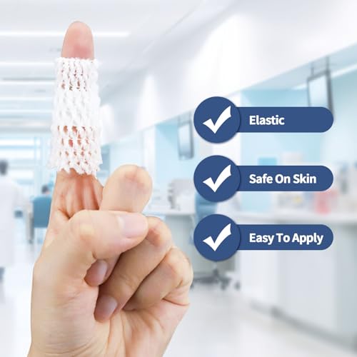 Tubular Bandage Set - 2 Rolls, 4.36 Yards, 0.6 Inch Elastic Mesh