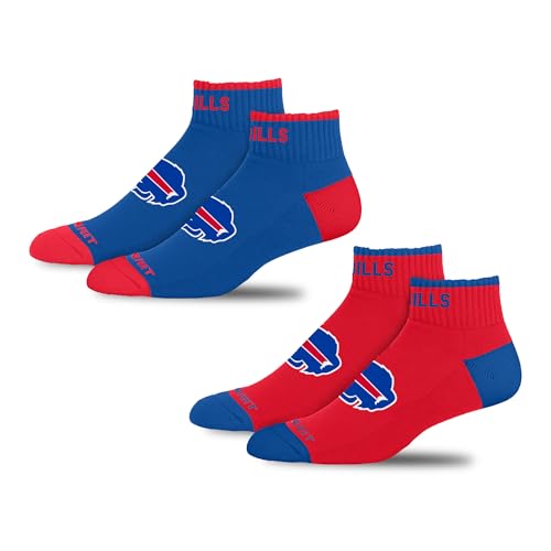 NFL Kids Front and Center Low Quarter Socks - Buffalo Bills