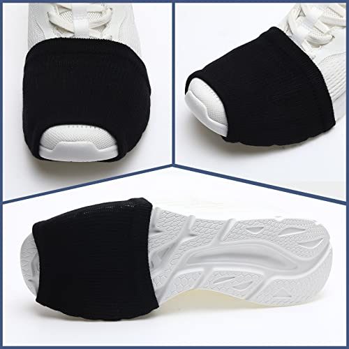 Dance Shoe Covers - 8 Pairs, Large, Classic Style, Black & Dark Gray