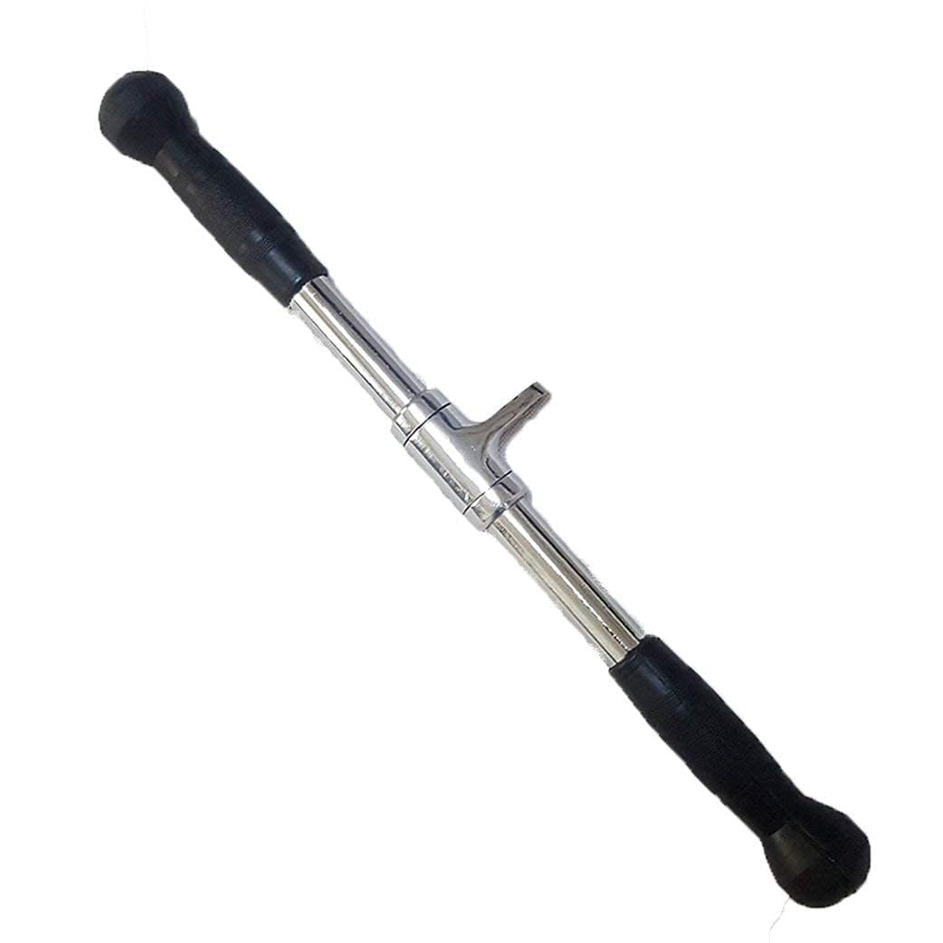 qibylift Barbell Exerciser Cable Attachment For Cable Machines, Lat Pull Down Cable Machine Attachments, Tricep Press Down Bar, Revolving Straight Curl Pulldown Bar (20 Inch)
