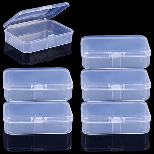 Clear Plastic Card Storage Boxes - 6 Pcs for Trading & Playing Cards
