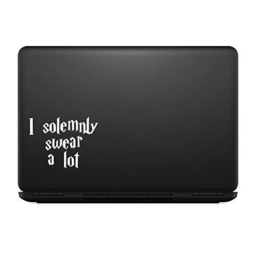 Solemnly Swear A Lot Vinyl Decal - 5.5" White Sticker