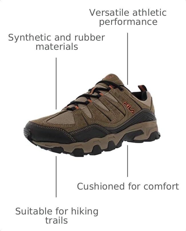 Fila Midland Men's Shoes Size 9 Brown/Orange - Sporty Casual Sneakers