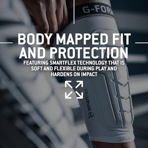G-Form Pro-S Vento Adult Large White Soccer Shin Guards – Impact-Absorbing, Machine Washable, Flexible Sports Protection