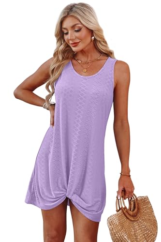 BKRIVE Large Light Purple Swimsuit Coverup for Women Summer Vacation Dress