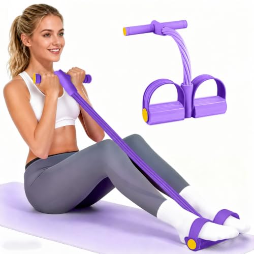 6-Tube Pedal Resistance Band - Natural Rubber Workout Bands