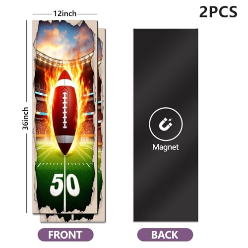 Magnetic Wallpaper for Lockers - 2 Pcs 12" x 36" Rugby Design - Color7