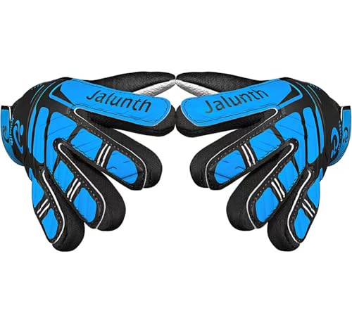 Goalkeeper Gloves for Kids - Size 6 Blue, Anti-Skid Latex