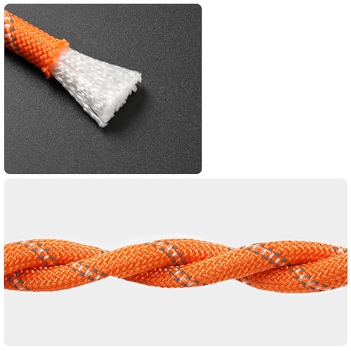 NorthPada Reflective Orange Knot Tying Practice Rope 1/2 in x 16 ft