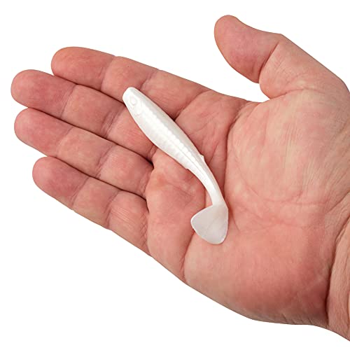 4" Pearl White Paddleshad Fishing Soft Bait - Berkley Gulp!