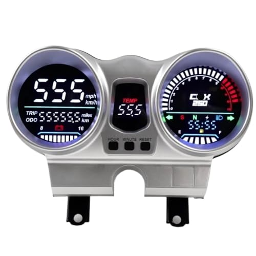 Digital Motorcycle Tachometer Odometer - Silver for CBX250 CBF250 Twister 2001-2008