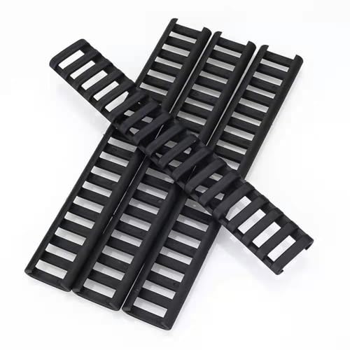 Picatinny Rail Covers - 4 Packs Rubber Grip - Black