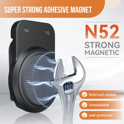Magnetic Tool Holder | Strong Magnet Clip-On Belt Holster for Wrench, Pliers, Screw Driver, Hammer, Screws, Nails, Sockets, Trowel, Drill Bit, or Any Magnetic Tool and Hardware Holder