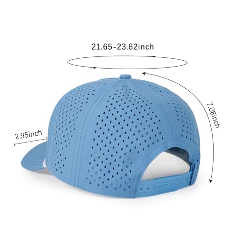 HH HOFNEN Quick Dry Blue/Navy/Dark Gray Baseball & Trucker Snapback Hat for Men Women - Listing #4