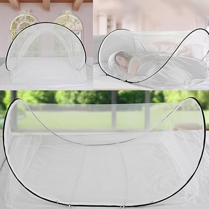 SuperDen Pop Up Mosquito Net, Foldable Mosquito Net Tent for Bed Camping Travel Patio,Portable Mosquito Tent Pop Up Outdoor (1 PCS)