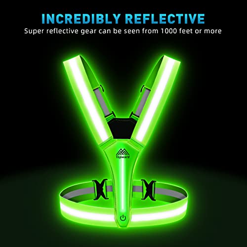 High Visibility LED Reflective Vest for Night Walking & Cycling