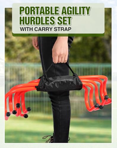 Agility Hurdles Training Equipment Set - 10 Pack Orange