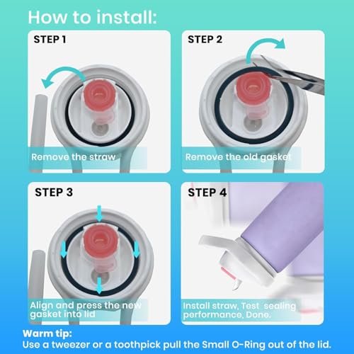 Replacement Gaskets for Camelbak Eddy+ Water Bottle - 4 Pack