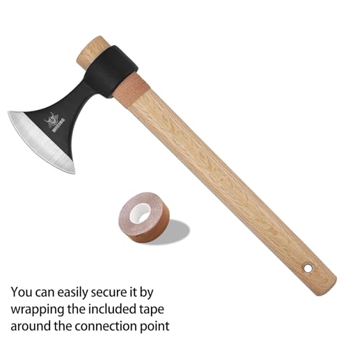 WICING Throwing Axes 3 Pack - 16.2-inch High Carbon Steel & Wooden Handles - for Axe Throwing Recreation & Competition - Throwing Tomahawks - 3P