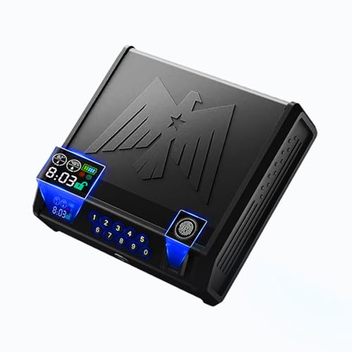 Gun Safe for Pistols - Biometric Fingerprint & Digital Unlocking, LCD Display