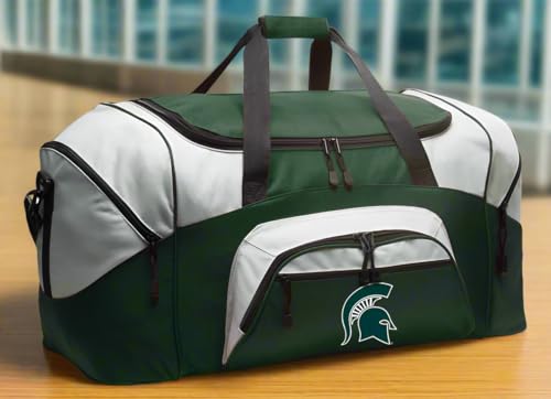 Large MSU Spartans Duffel Bag - Green Travel & Gym Bag