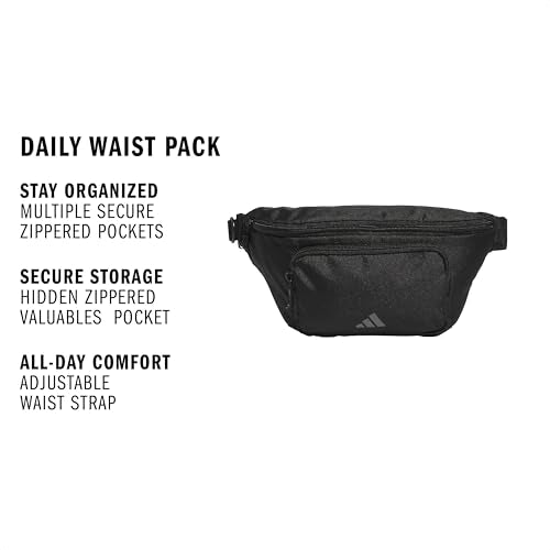 Everyday Fanny Pack - Adjustable Waist Bag, Black, One Size