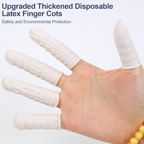 Disposable Finger Cots - Powder-Free Protective Finger Gloves, Medium 100pcs