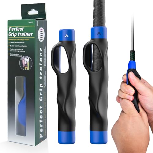 Golf Grip Trainer Right Hand - Ergonomic Grip Aid for Accuracy - Blue