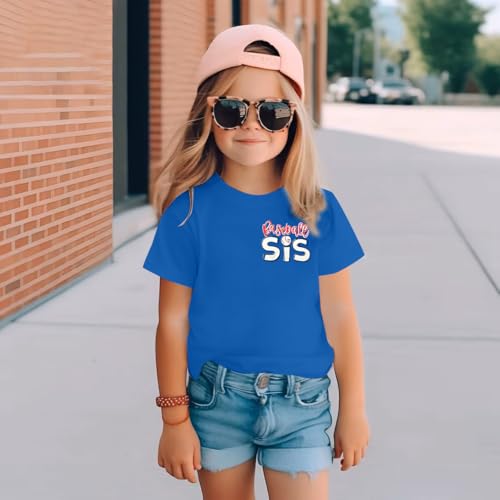 Toddler Baseball Shirt - Short Sleeve Tee Top, D-Blue, 2-3T