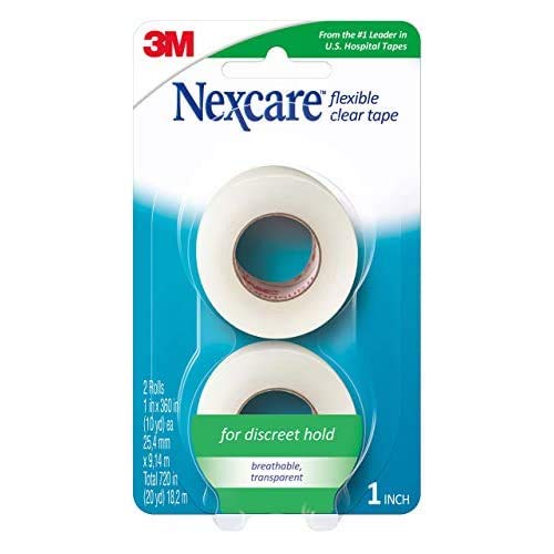 Medical Tape - 2 Rolls of 1-Inch x 10-Yards Waterproof Clear Tape