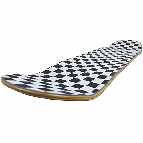 Black Diamond Skateboard Grip Tape - White Checkers, 9x33 Inch Heavy Duty Non-Slip Sheet