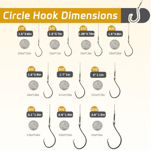 Circle Hook Rigs with Stainless Steel Leader - 25 Pack 2/0