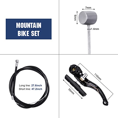 2 Sets V-Type Bike Brakes with Cables & End Caps for Mountain Bikes