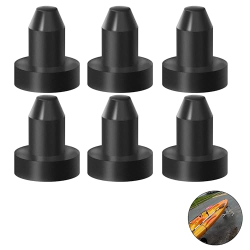 1/2 Inch Kayak Drain Plug - Neoprene Rubber Scupper Plug (Pack of 6)