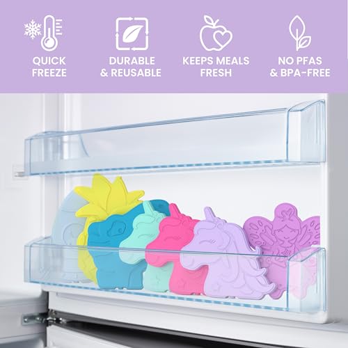 Reusable Ice Packs for Kids - Unicorn Design, 4-Pack