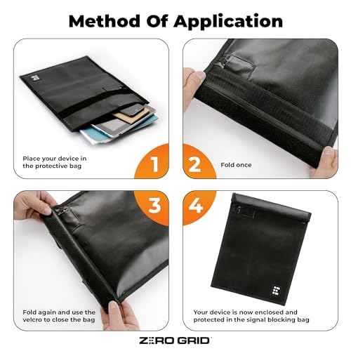 Large Faraday Bags 3 Pack ? Signal Blocking RFID Pouch for Phones, Laptops, Bank Cards, Electronics, Key Fobs ? Anti-Hacking, Fireproof & Waterproof Faraday Cage for Digital Privacy & Theft Protection