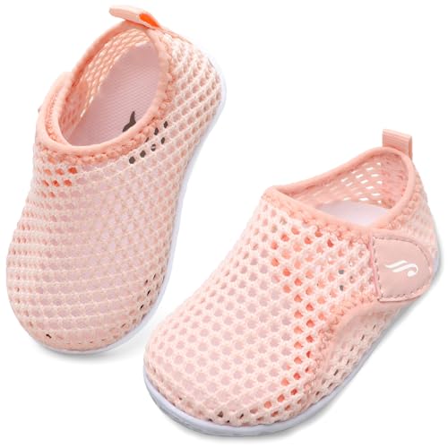 JIASUQI Baby Water Shoes for Toddler Girls & Boys 2.5-3 Years Pink Beach Sandals