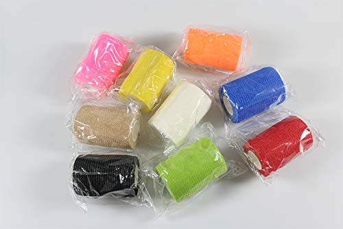 Self-Adhesive Elastic Bandage Wrap - 6PCS 3in x 14.7ft Black